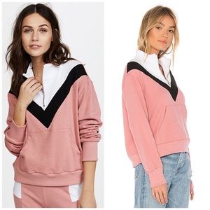 Wildfox Blocked Soto Warm Up Top - size XS